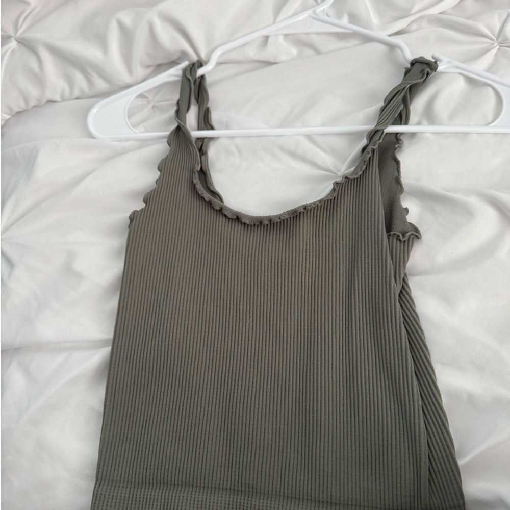 Nikibiki Olive Green Ruffled Camisole